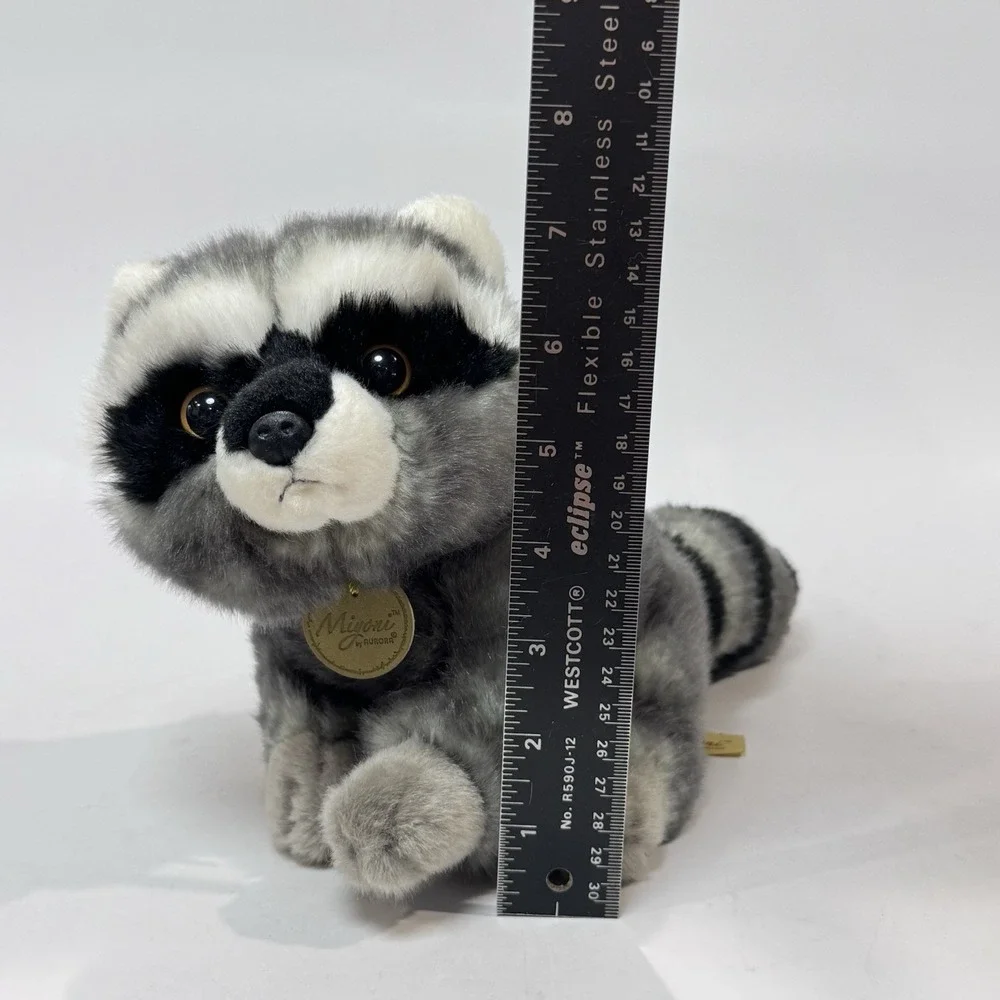 Cute Raccoon Plush Stuffed Animal w Soft Fur 7